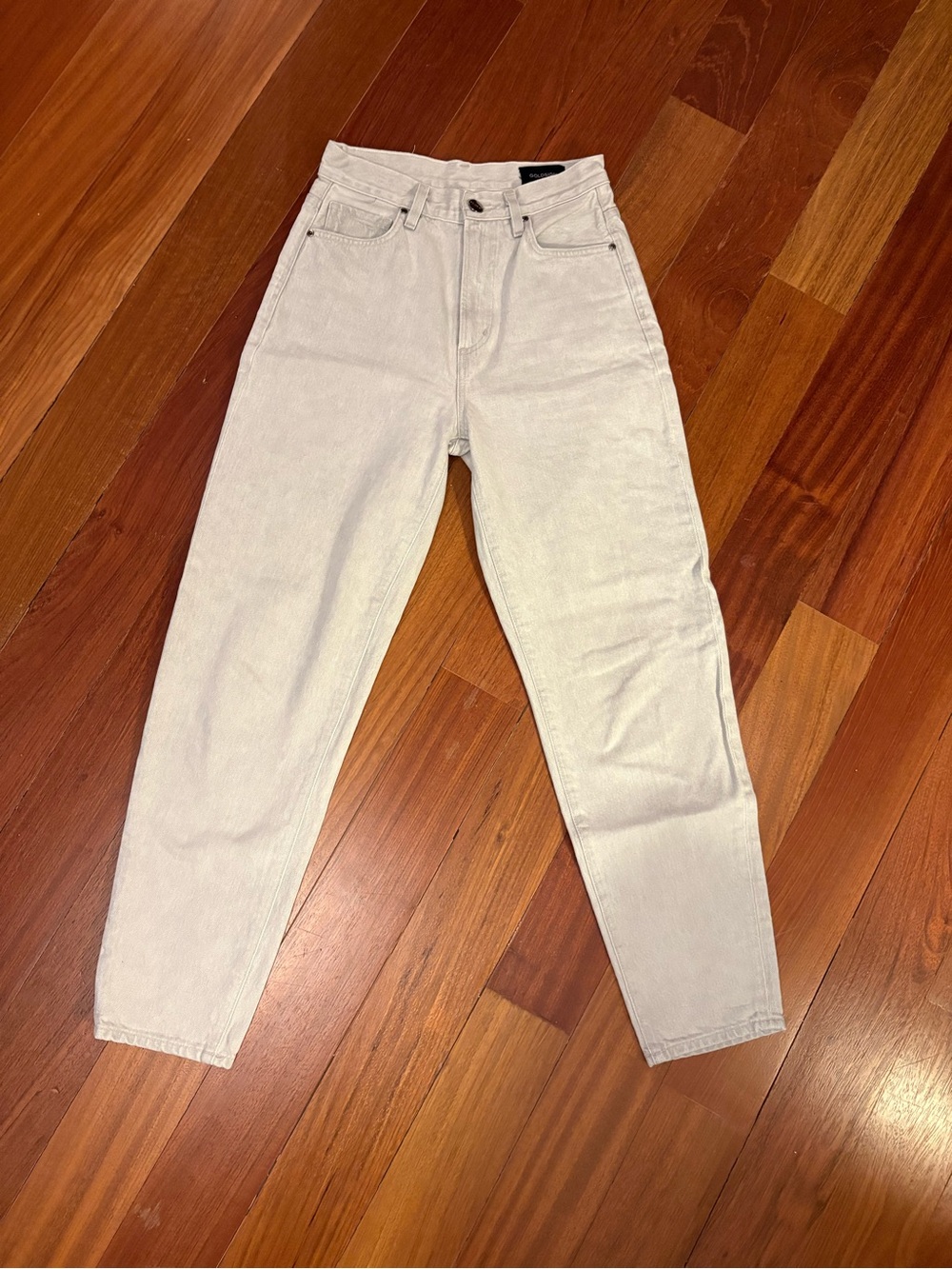Goldsign “The Peg” Light Gray Denim Jeans - Subtle Washed Finish - Size 25